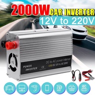 2000W Car Inverter DC To AC 12V To 220V Power Inverter LCD Display Car Voltage Converter With USB Charger