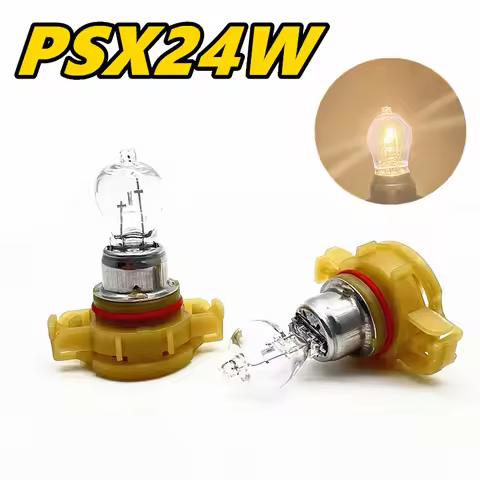 2Pcs PSX24W Halogen Lamp Car Headlights Bulbs High Beam Fog Light 3500K H16 5202 12V 24W Auto Light