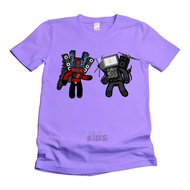 🤣 (ฟรีชื่อ) เสื้อยืดลําลอง แขนสั้น พิมพ์ลายตัวอักษร skibidi TITAN TV MAN VS TITAN SPEAKERMAN สําหรับ