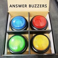 Christmas Decoration 4pcs Light & Sound Answer Buzzers, Classroom Game Buzzers For Game Shows, Famil