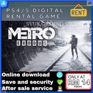 [PS5 game]Metro Exodus/Rental Game/Genuine Activation/Playstation/7 Days