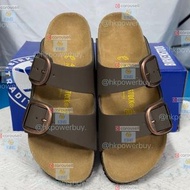 BIRKENSTOCK 勃肯經典大扣子涼鞋 棕皮做舊色包頭涼拖 35-46碼