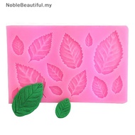 [NobleBeautiful] 3D Mini Rose Flower Leafs Silicone Mold DIY Fondant Chocolate Sugarcraft Cake Decor