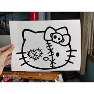 HELLO KITTY LAPTOP SIZE STICKER | CUSTOM ANIME BAND LOGO STICKERS ETC.