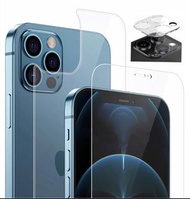 iPhone 12 Pro 6.1 ” 前貼+背貼+透明鏡頭保護貼 Front + Back+ Lens Clear Tempered Glass Screen Protector