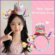 HT5 Colorful Hair band Cake Candle Letter Hair Hoop Birthday Headband Photo Party Prop Decoration TH