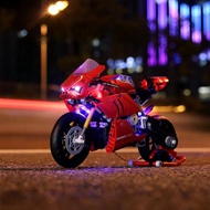 LEGO Compatible 42107 Ducati Parts with Motor and Lights
