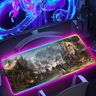 Lost Ark RGB Extended Pad LED Xxl Cool Mousepads Gaming Backlight Luminous Desk Mat Pc Accessories Gamer Non-slip