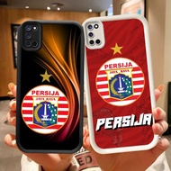 DK-65 Indonesian FC Persita Silicone Casing black and white for OPPO A74 A52 A72 F19 A94 A55 A92 A95