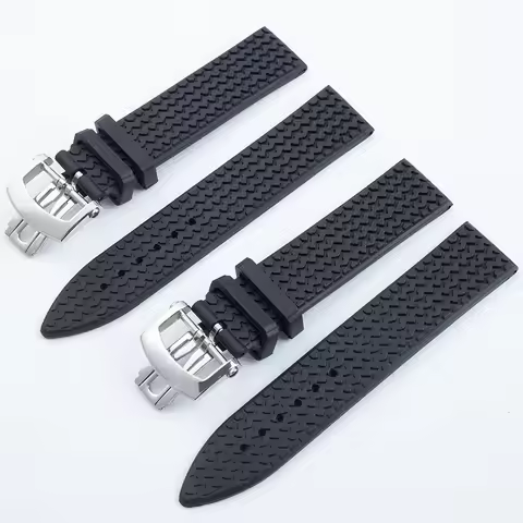 Replacement 23mm High-quality Rubber Silicone Strap for Chopard Classic Racing 168511 Men's Watch Ba
