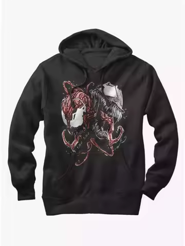 Marvel Authentic 2026 Marvel Marvel Venom Tongue Hoodie Printed Plus Size Men's Hooded Sweater Loose