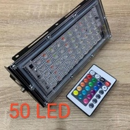 Lampu Sorot RGB Warna Warni Remote 50 Watt 50W