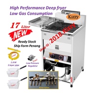 KIZZY Auto Gas Deep Stand Fryer 17 Liter Dapur Ayam Gunting Potong