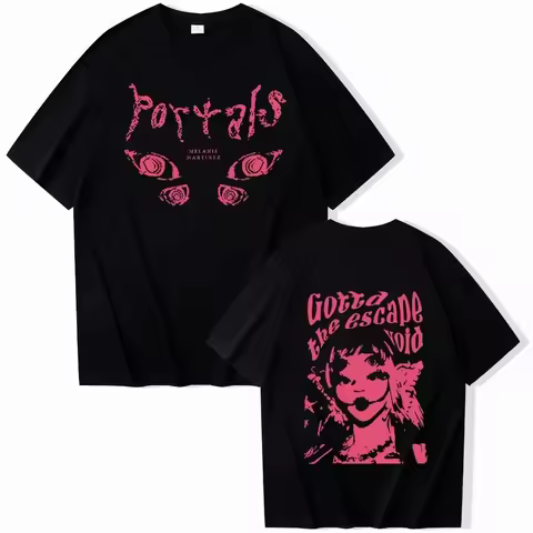 Casual Tees Unisex Short Sleeve Clothes Summer T Shirts Melanie Martinez Portals Print T-Shirts