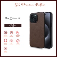 Iphone 15 Premium SVL Leather Case Hardcase kesing kulit