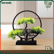SERENDI Artificial Potted Pine Tree, Fake Trees Plastic Plastic Flowers,  Pine Tree Branches Plant L