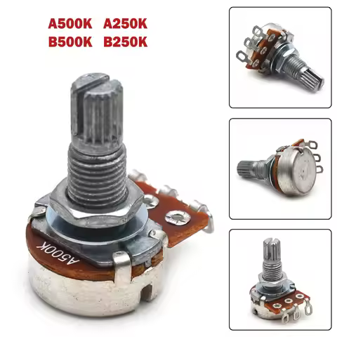 Guitar Parts/kits Guitar Potentiometer 18mm Pots Shaft 250K Or 500K Ohms A250K Plastic Potentiometer