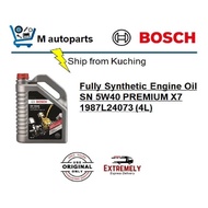[EM] Bosch Premium X7 5W40 Fully Synthetic Bosch Engine Oil 1987L24073 (4L)