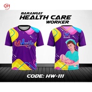 BNS, BSI FULL SUBLIMATION TSHIRT Barangay Health Worker Tshirt for Women