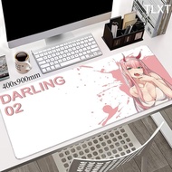 Large Anime Mat Zero Two 002 Mousepad Big Gamer Mousepads Sexy Girl Rubber Keyboard Mats Desk Pad HD Print Mouse Pads