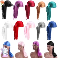 DEALSHOP Pirate Hat, Elastic Polyester Silk Durag, Pre-Tied