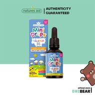 [Authentic] Natures Aid Mini Drops 400IU Vitamin D 50mL | Vegan | Sugar Free | Newborn to 5Y Kid Bon