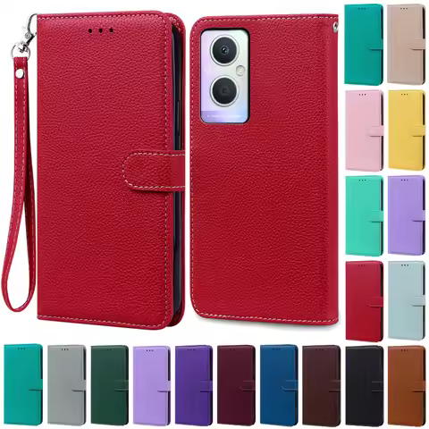 Reno8 Lite Case For OPPO Reno 8 Lite 5G Case Silicone Wallet Leather Flip Case For OPPO Reno 7 Lite 