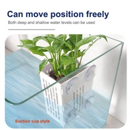 Cangkuk Cawan Sedut Gantung Pemegang Tanaman Akuarium Plastik Penanam Akuarium Penanam Bakul Kotak P
