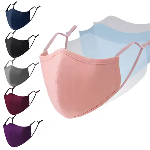 Cotton Solid Color Mask Pink Black Reusable Mouth Face Mask Anti Dust Unisex Windproof Mouth Mask Fa