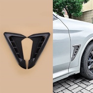 1 Pair Carbon Fiber Air Flow Grille Side Fender Vent Canard Cover Trim Fit For BMW X3 X4 G01 G02 M-S