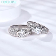 Luxury Pass Test Diamonds 1-2 CT Moissanite Men's Ring 925 Sterling Silver Anniversary Gift