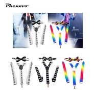phenovo Poors for Men, Fly Set, Braces ,, with Clips, Shoulder Straps, Y-shaped Bracket for Party, F