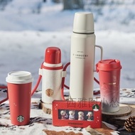 Ins Cup ins Starbucks Cup Starbucks Cup Starbucks 2023 Christmas Cup Winter Snowflake Cute Pet Stainless Steel Thermos Cup Ceramic Glass Mug Water Cup