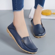 2021Women Loafers Sheos Ballet Flats Ladies Shoes Genuine Leather Female Spring Moccasins Casual Bal