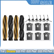 Suitable for (Dreame D20 Pro/D20 Plus/D20 Pro Plus) Accessories Main Brush Side Brush Dust Bag
