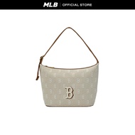 MLB กระเป๋าสะพายไหล่ ยูนิเซ็กส์ Classic Jacquard Monogram Hobo Bag รุ่น 3ABQM015N 43BGL สีเบจ