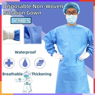 Disposable Non Woven Isolation Gown 45g 10pcs PPE Suit PPE Gown Plastic Apron Isolation Gown Protect