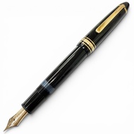品相極佳 □MONTBLANCMeisterstück 146 鋼筆，14K EF 筆尖，筆帽，黑色和金色，德國製造，男士。