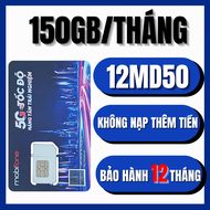 ( CÓ ESIM ) SIM 5G Mobifone TRỌN GÓI 1 NĂM 12MDT50 - MOBIFONE 5GB/NGÀY DATA TỐC ĐỘ CAO - MIỄN PHÍ 12