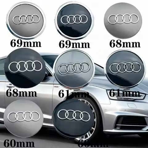 4PCS Audi TT A3 A4 A5 A6 A7 A8 S4 S6 A1 A2 Q2 Q3 Wheel Hub Center Cover Badge Modification Accessori