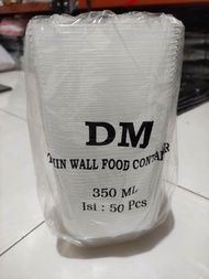 Thinwall DM 350ml SQ / Kotak makan 350ml isi 25pcs