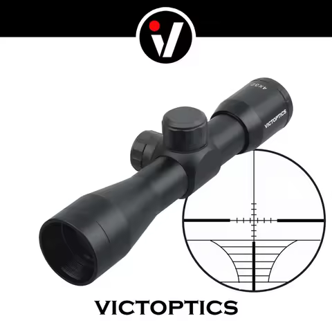 VictOptics B1 4x32 Compact Rifle Scope With 25.4mm 1 Inch Tube,Multi Coated Lens,Compact Size For Hu