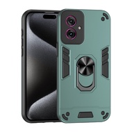 Shockproof Armor Lens Protector Case For Motorola Moto G35 G45 G55 G85 5G Magnetic Metal Ring Holder