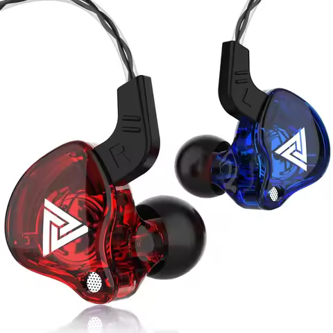 QKZ AK6 3.5mm Wired Headphones Copper Driver Stereo HiFi Earphone Bass Earbuds Music Running Sport H
