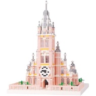 Micro Mini Building Blocks Pink Church Model Building Set Famous Architecture Model Building Kit