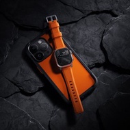 【NOMAD】Apple Watch專用高性能橡膠質感錶帶-49/45/44/mm 橘銀