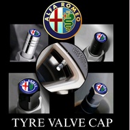 Alfa Romeo Tyre Valve Cap Alfa Romeo Tire Valve Cover (4 pcs) .