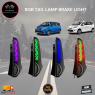 RGB COLOUR NEW MODEL PERODUA ALZA 2012-2022 TAIL LAMP BRAKE LIGHT BAR RUNNING LED SMOKE ALBINO