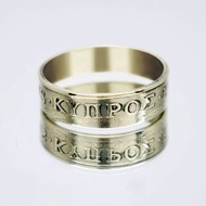 塞浦路斯硬幣戒指 5 美分 1992 年男士硬幣戒指 女士硬幣戒指