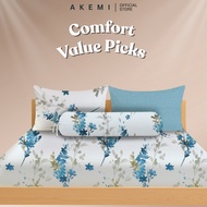 AKEMI Cotton Essentials Enclave Joy Fitted Sheet Set | 100% Cotton 650TC (Super Single/ Queen/ King)